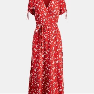 Polo Ralph Lauren Red Nautical Print Wrap Dress Sz.4 Worn Once!
